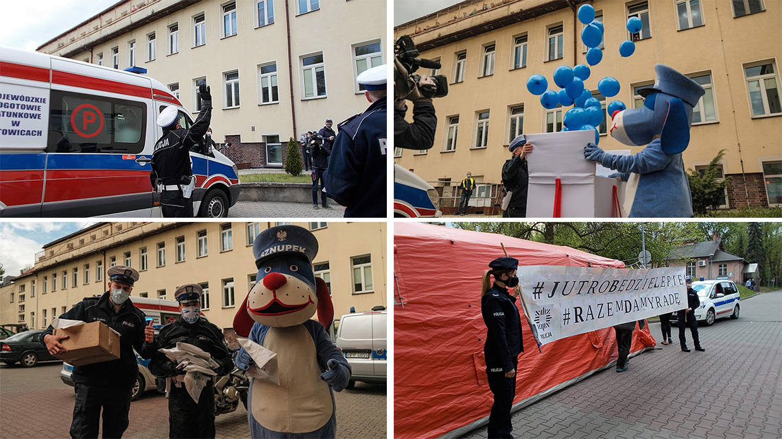 NIESPODZIANKA DLA MAŁYCH PACJENTÓW OD GLIWICKICH POLICJANTÓW